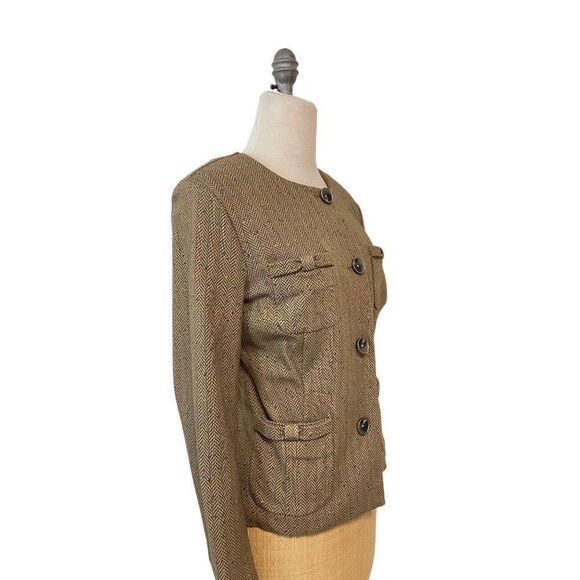 Cabi Penny Blazer Jacket Herringbone Fleck Medium - Picture 4 of 6